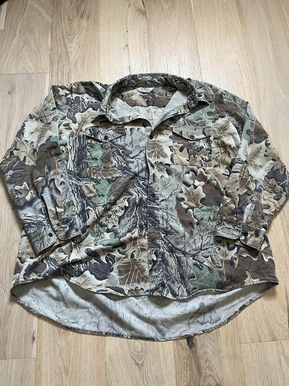Vintage 1980 90s RedHead Realtree Camouflage Long Sleeve Made in USA Size 4XL